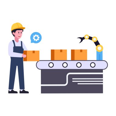 Otomasyon modern tasarım, vektör illüstrasyonu