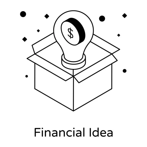 Financieel Idee Modern Design Vector Illustratie — Stockvector