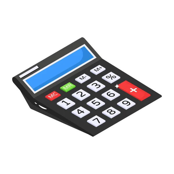 Icono Calculadora Isométrico Vector Plano Moderno Símbolo Ilustración Para Web — Vector de stock