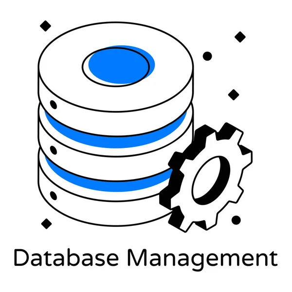 Datenmanagement Symbol Für Webseiten Und Software — Stockvektor