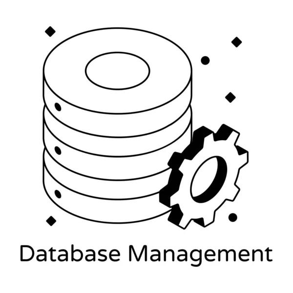 Database Mangement Moderne Design Vektorillustrasjon – stockvektor