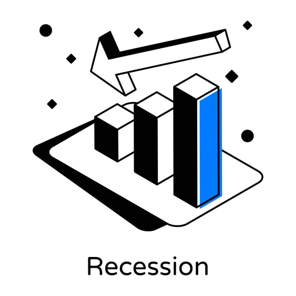 Recessão Design Moderno Ilustração Vetorial — Vetor de Stock