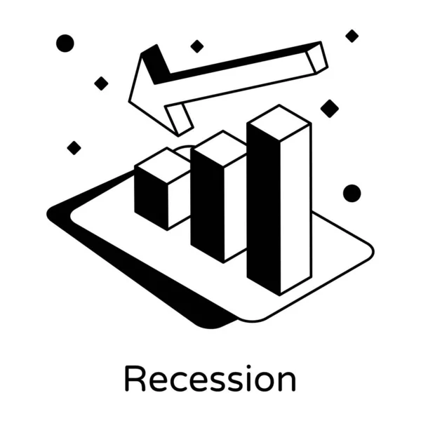 Recessie Modern Design Vector Illustratie — Stockvector