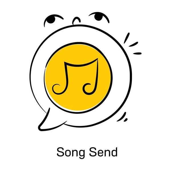 Song Send Modern Design Vector Illustration — Stockový vektor