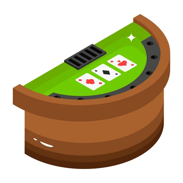 Poker Stůl Moderní Design Vektorové Ilustrace — Stockový vektor