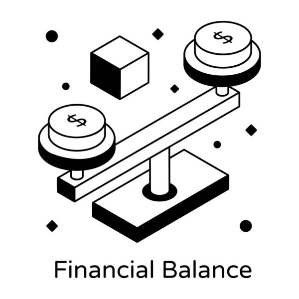 Balanço Financeiro Design Moderno Ilustração Vetorial —  Vetores de Stock
