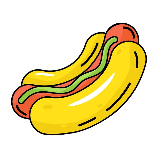 Hot Dog Design Moderno Ilustração Vetorial —  Vetores de Stock