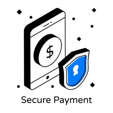 mobil bankacılık vektör simgesi modern illüstrasyon