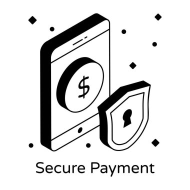 mobil bankacılık vektör simgesi modern illüstrasyon