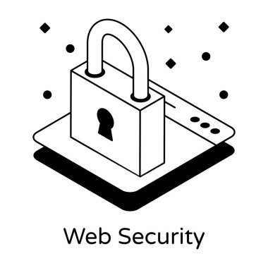 Web Güvenlik modern tasarım, vektör illüstrasyonu