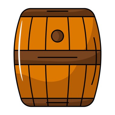 ahşap varil vektör çizim