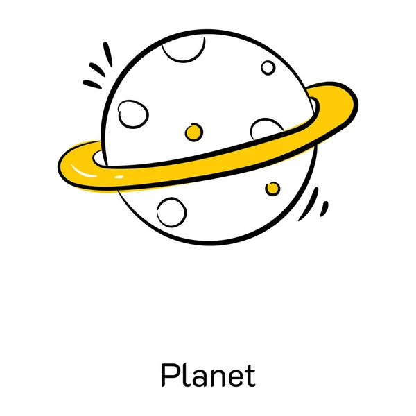 Planeta Icono Web Ilustración Simple — Vector de stock
