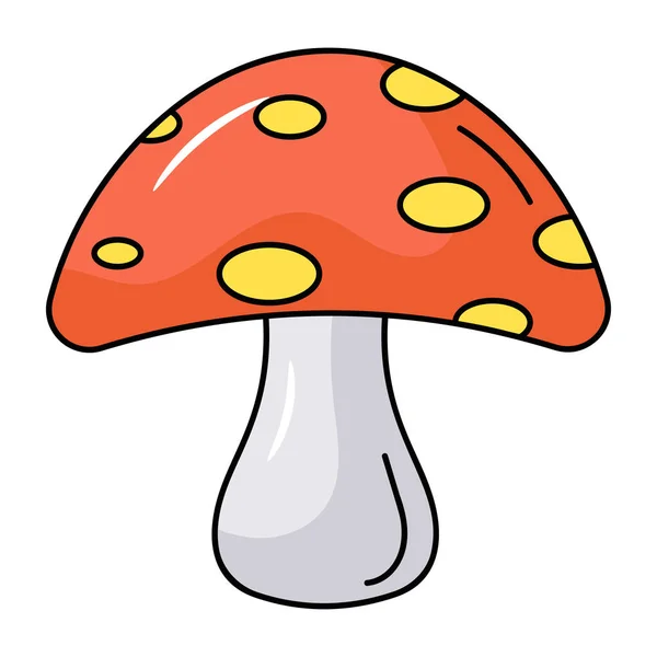 Amanita Icono Seta Ilustración Dibujos Animados Setas Venenosas Vector Iconos — Vector de stock