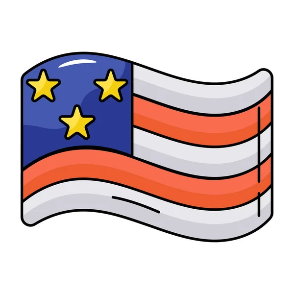 America Zászló Modern Design Vektor Illusztráció — Stock Vector