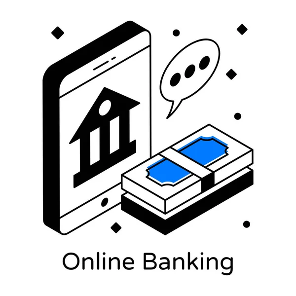 Mobile Banking Educação Desenvolvimento Gestão Marketing Otimização Comércio Eletrônico Mercado — Vetor de Stock