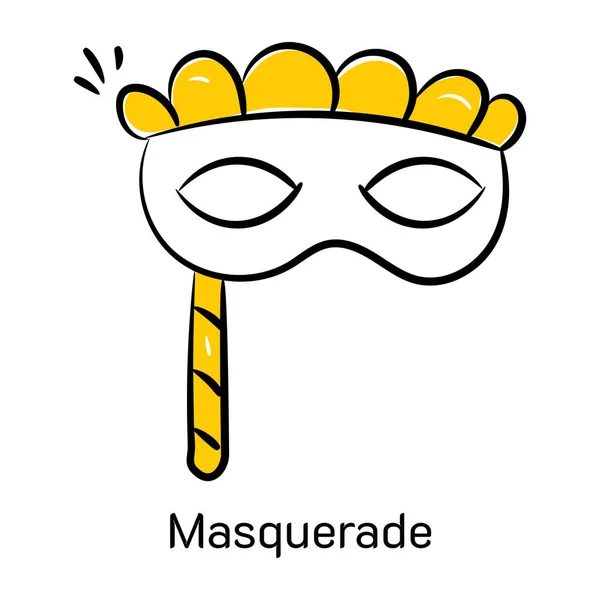 Ikona Karnevalové Masky Plochá Ilustrace Maškarních Vektorových Ikon Pro Web — Stockový vektor