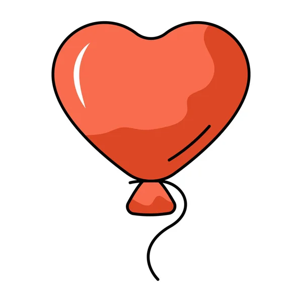 Μπαλόνι Εικονίδιο Καρδιά Εικονογράφηση Διάνυσμα Γραφικό Σχέδιο — Διανυσματικό Αρχείο