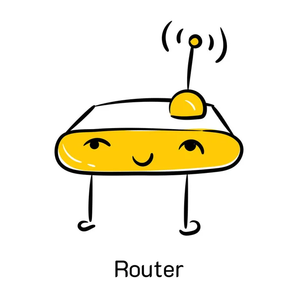 Router Design Moderno Illustrazione Vettoriale — Vettoriale Stock