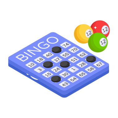 Bingo Oyunu modern tasarım, vektör illüstrasyonu