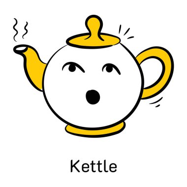 Kettle modern tasarım, vektör illüstrasyonu