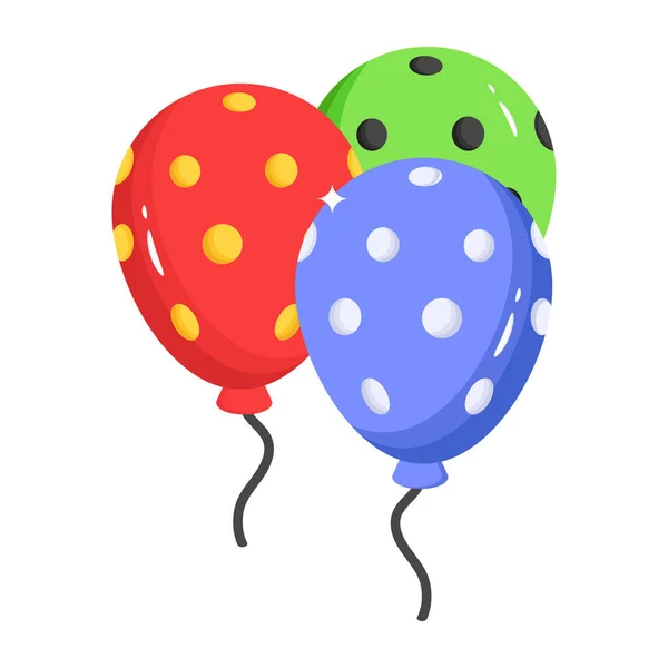 Globos Helio Con Diseño Ilustración Vectores Globos Colores — Archivo Imágenes Vectoriales