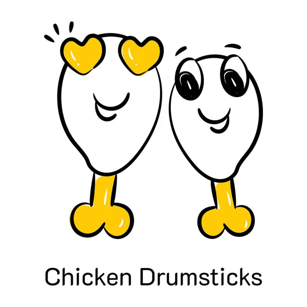 Galinha Drumsticks Design Moderno Ilustração Vetorial — Vetor de Stock