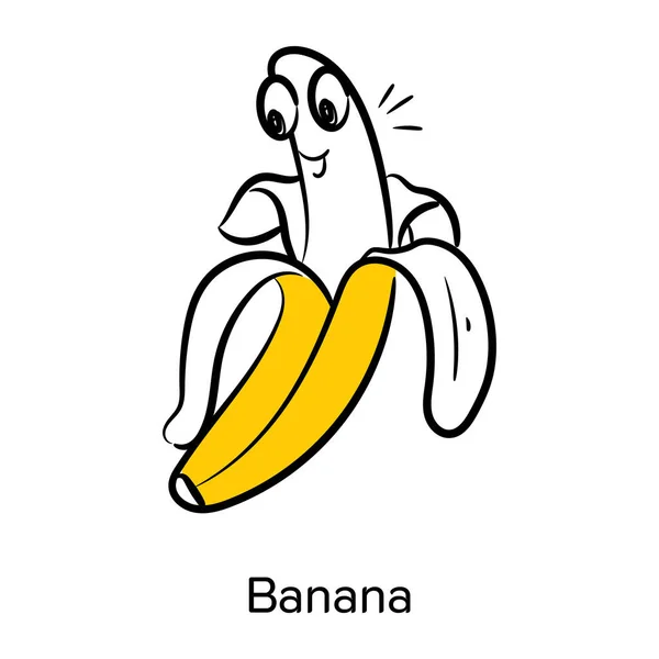 Ícone Vetorial Banana Ilustração Moderna — Vetor de Stock