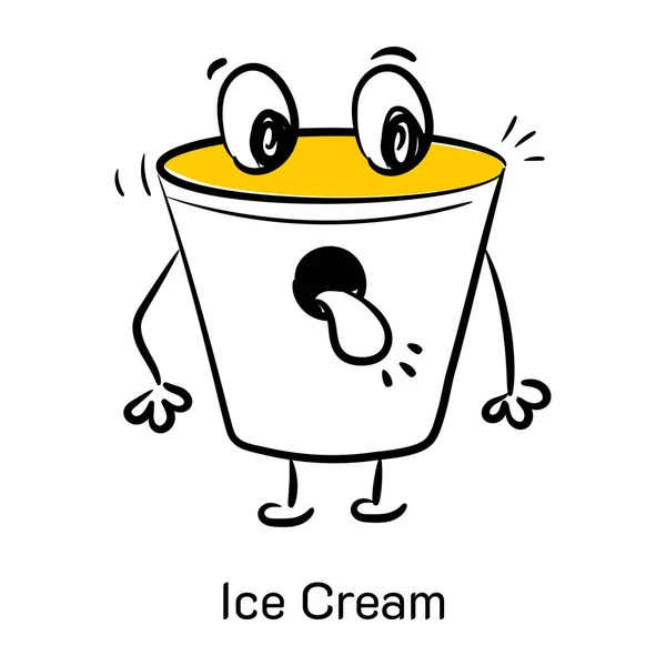 アイスクリーム現代的なデザイン ベクトルイラスト — ストックベクタ
