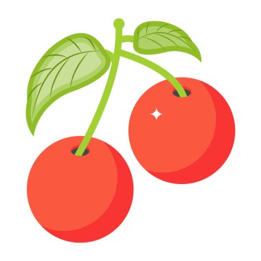 Kirazlar modern tasarım, vektör illüstrasyonu