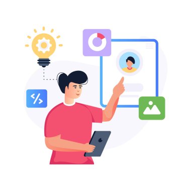 Kullanıcı Arayüzü modern tasarım, vektör illüstrasyonu