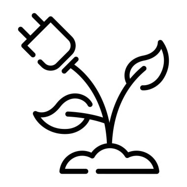 Bitki. Web simgesi basit illüstrasyon