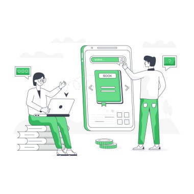 İş ve finans ikonu kavramının vektör illüstrasyonu