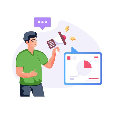 Pazarlama modern tasarım, vektör illüstrasyonu