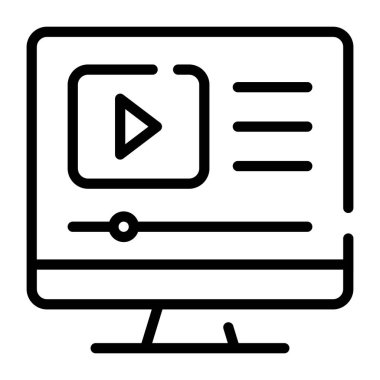 Video İçeriği modern tasarım, vektör illüstrasyonu