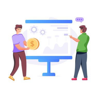 Finansal Sunum Modern Tasarım, vektör illüstrasyonu