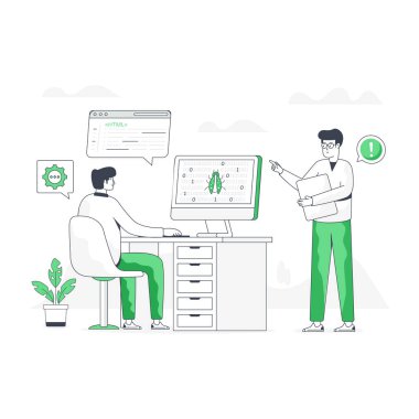 Modern tasarım düzeltiliyor, vektör illüstrasyonu