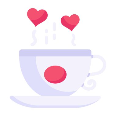 Love Tea modern tasarım, vektör illüstrasyonu