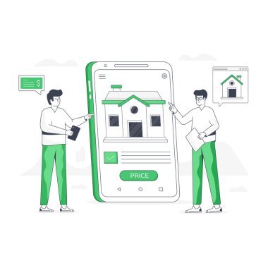 Özellik Uygulaması modern tasarım, vektör illüstrasyonu