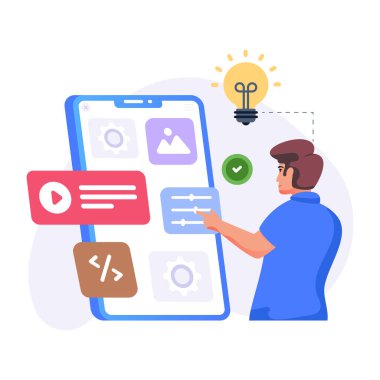 Uygulama Ayarları Modern tasarım, vektör illüstrasyonu