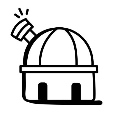 Gözlemevi modern tasarım, vektör illüstrasyonu