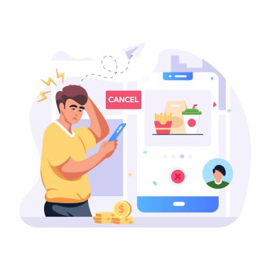 Modern tasarımı, vektör illüstrasyonunu iptal et