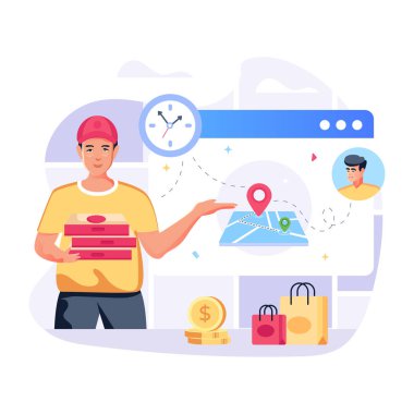 Gıda İzleme Modern Tasarım, vektör çizimi