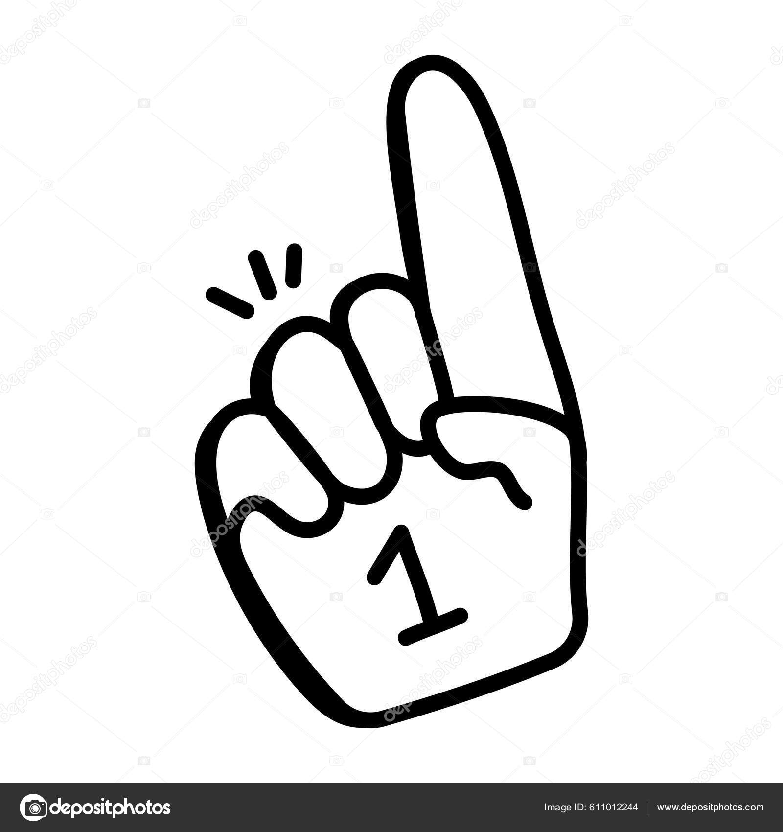 Foam Finger Modern Design Vector Illustration Stock Vector by