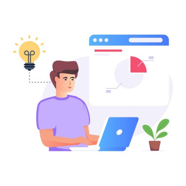 Yaratıcı Analitik modern tasarım, vektör illüstrasyonu