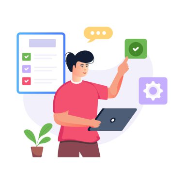 Görev Yöneticisi modern tasarım, vektör illüstrasyonu