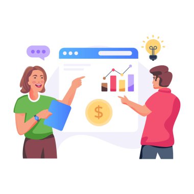 İş Tartışması Modern Tasarım, vektör çizimi