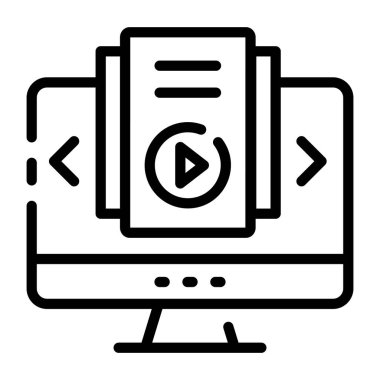 Video Ders modern tasarım, vektör illüstrasyonu