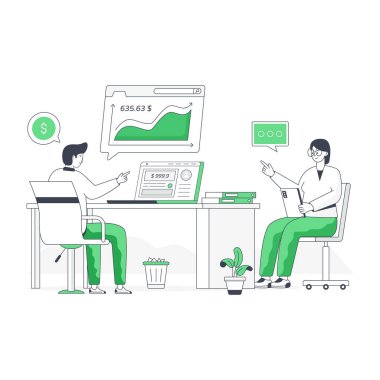 İş Tartışması Modern Tasarım, vektör çizimi