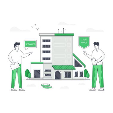 Özellik Fiyat modern tasarım, vektör illüstrasyonu