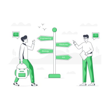 Kariyer Seçimi Modern Tasarım, vektör çizimi